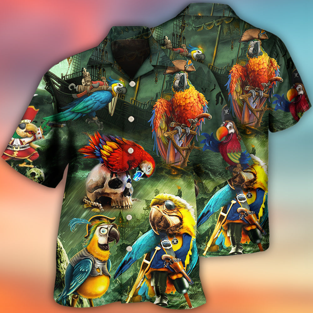 Funny Pirate Parrot Ocean Adventure - Hawaiian Shirt