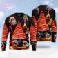 Christmas Funny Santa Red Neon Tree – Sweater - Ugly Christmas Sweater