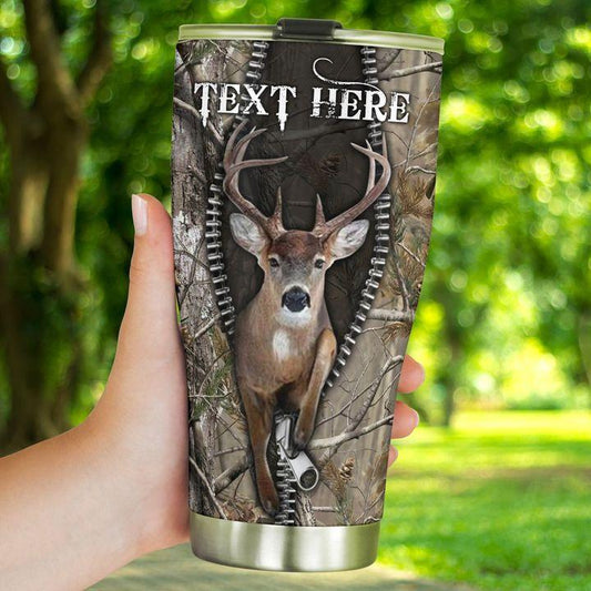 Hunting With Brown Love Deer Personalized 20 Oz Tumbler