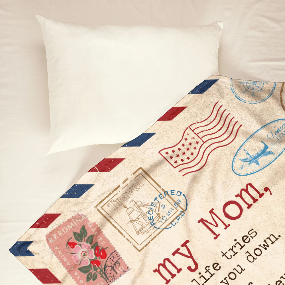 Mom Dear Mom Love Letter Flannel Blanket For Living Room And Bedroom Styling