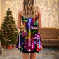 Christmas Guitar Tree Glow – Women's Summer Sleeveless V-Neck Camisole Dress