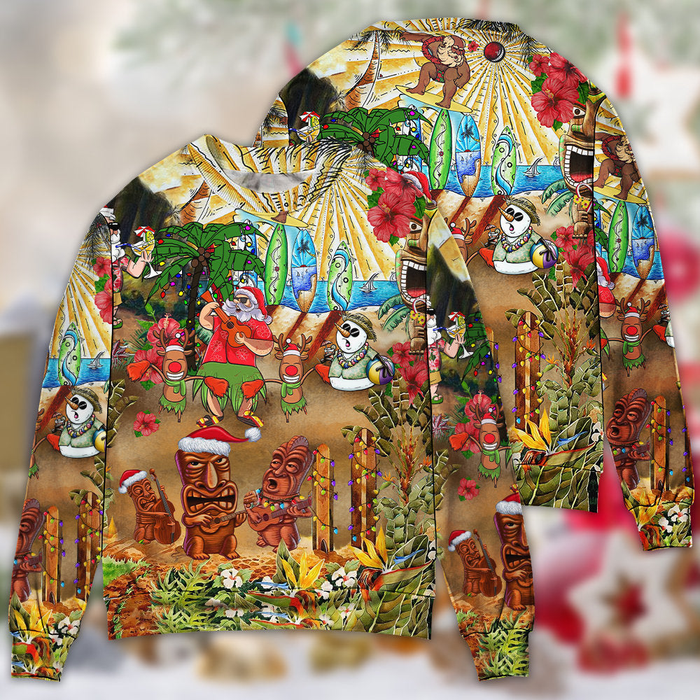 Christmas Mele Kalikimaka Hawaii Style – Sweater - Ugly Christmas Sweater