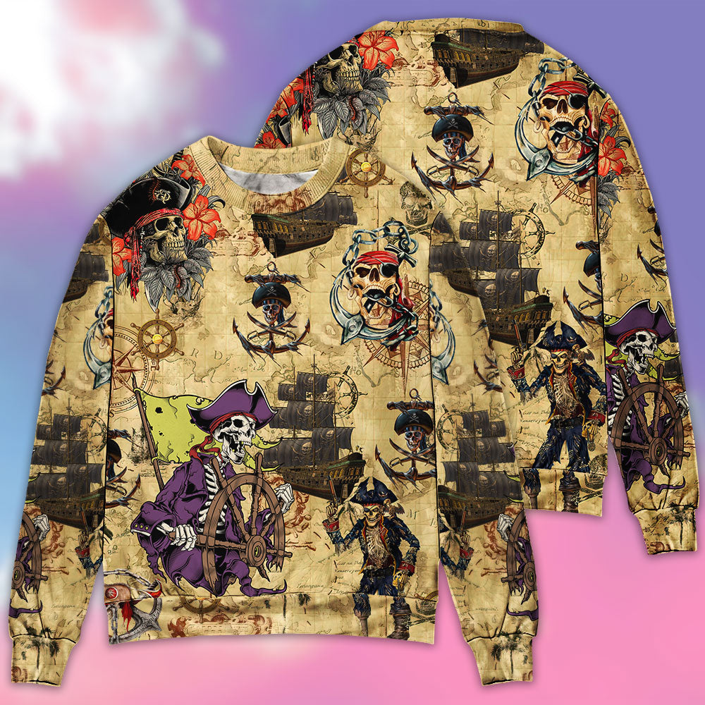 Skull Pirate Dark Adventure Style – Sweater - Ugly Christmas Sweater