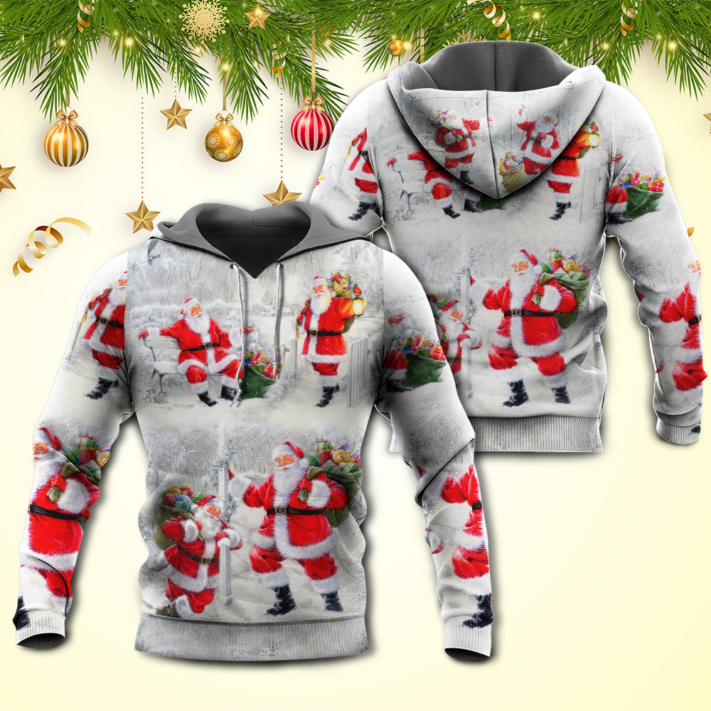 Christmas Santa Always With You Art Style - Hoodie