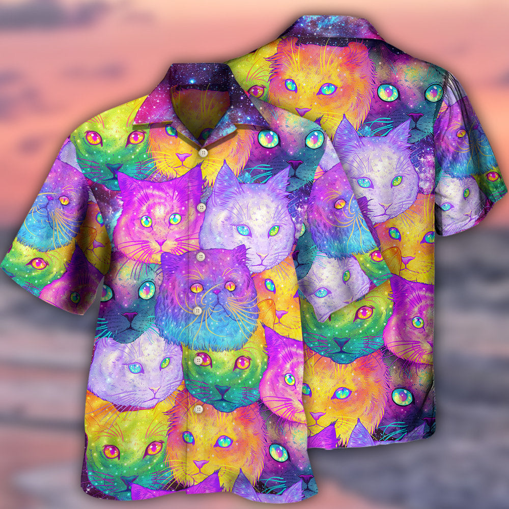 Galaxy Cat Colorful Cool Style – Hawaiian Shirt