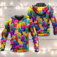 Funny Cats Colorful Art Style - 3D Hoodie