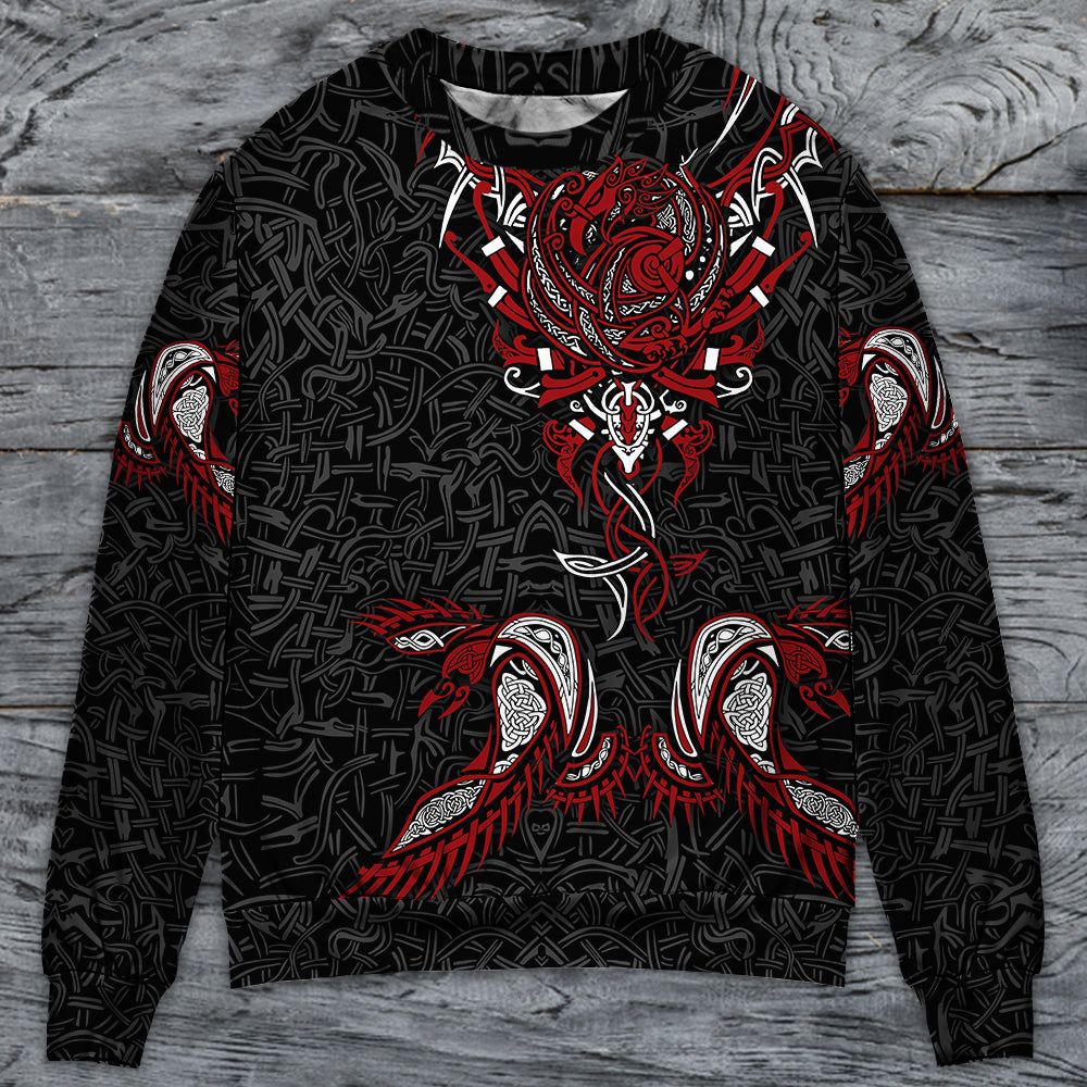 Viking War Raven Life Style – Sweater - Ugly Christmas Sweater