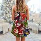 Christmas Football Santa Fan – Women's Summer Sleeveless V-Neck Camisole Dress