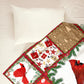 Cardinal Christmas Merry And Bright Flannel Blanket For Living Room And Bedroom Styling