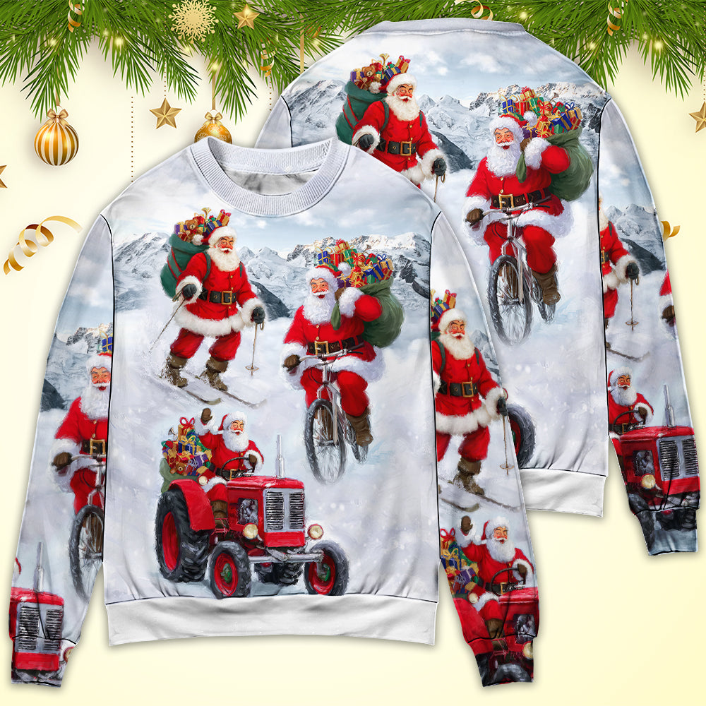 Christmas Fun With Santa Gift Style – Sweater - Ugly Christmas Sweater
