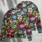 D20 Dice Floral Hippie Fantasy Art – Sweater - Ugly Christmas Sweater