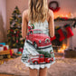 Santa Red Truck Christmas – Women's Summer Sleeveless V-Neck Camisole Dress