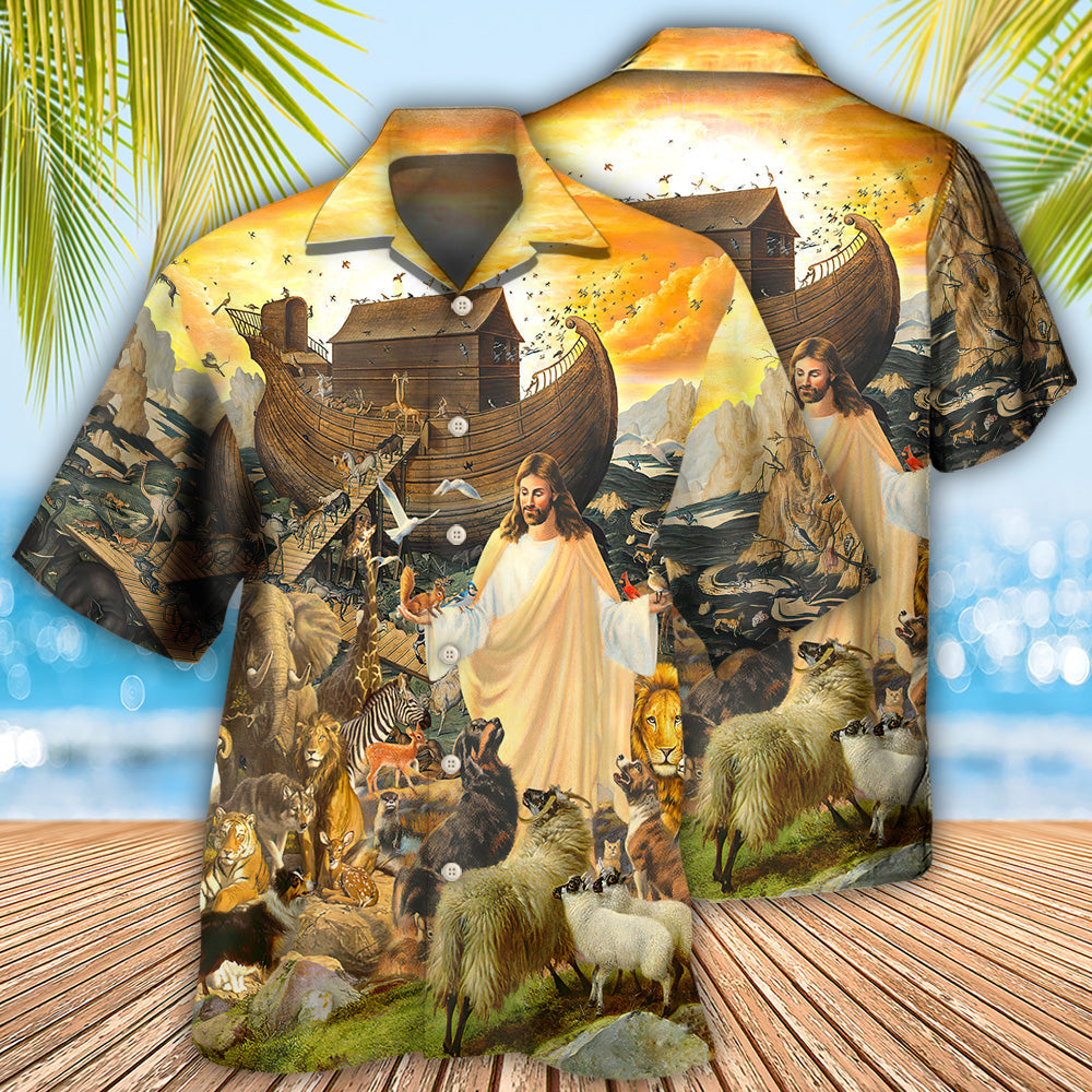 God Bless Animal Rescue Inspirational Faith Design – Hawaiian Shirt