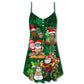 Christmas Love Tiki Funny Style – Women's Summer Sleeveless V-Neck Camisole Dress