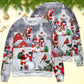Christmas Santa Snowman Family Town Art – Sweater - Ugly Christmas Sweater