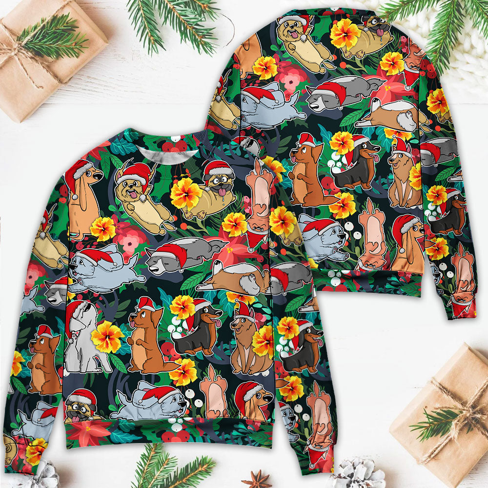 Christmas Dog Santa Merry Xmas Style – Sweater - Ugly Christmas Sweater