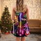 Christmas Guitar Tree Glow – Women's Summer Sleeveless V-Neck Camisole Dress