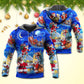Christmas Santa Town Magic Night Art - Hoodie