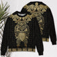Viking Warrior Golden Raven Style – Sweater - Ugly Christmas Sweater