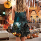 Halloween Ghost Dark Pumpkin Scary – Women's Summer Sleeveless V-Neck Camisole Dress