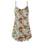 Christmas Spartan Warrior Symbols – Women's Summer Sleeveless V-Neck Camisole Dress