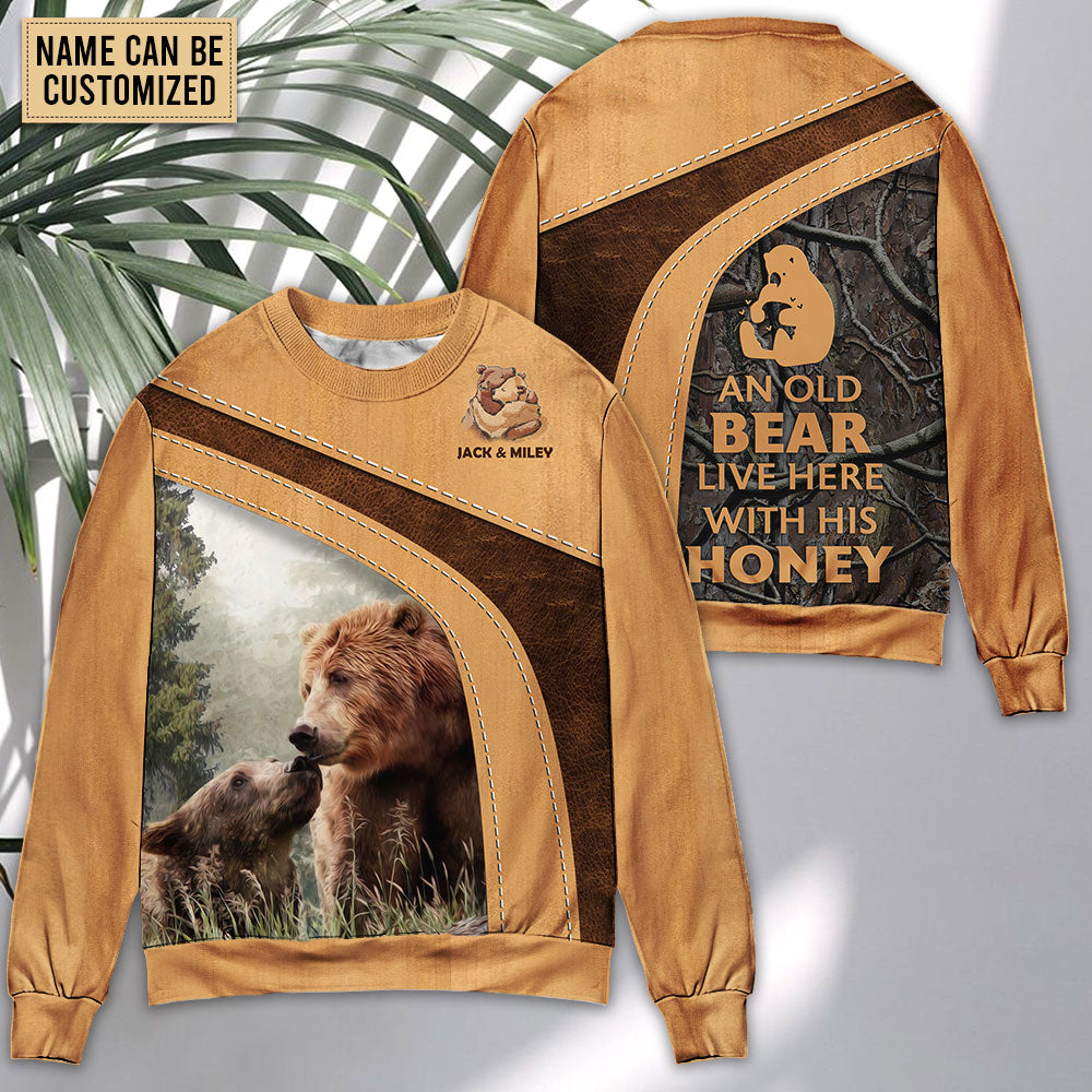 Old Bear Honey Lover Art Style – Sweater - Ugly Christmas Sweater