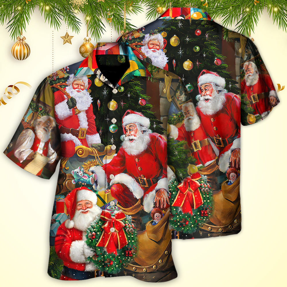 Christmas Santa Gift Holiday Is Coming Art – Hawaiian Shirt