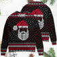 Christmas Santa Retro Viking Pattern – Sweater - Ugly Christmas Sweater