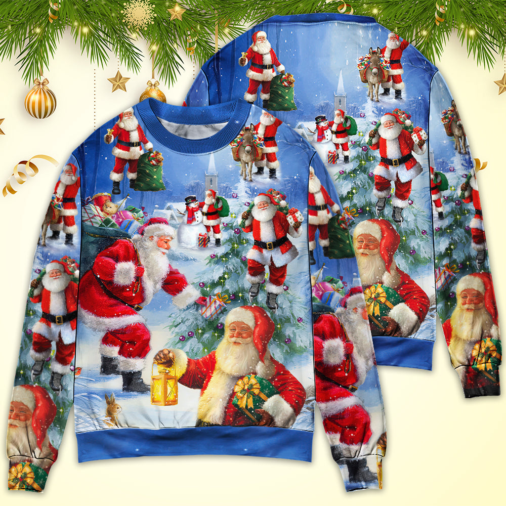 Christmas Santa Is Coming Story Night – Sweater - Ugly Christmas Sweater