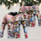 Winter Snowman Village Holiday Art – 3D Hoodie