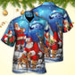 Christmas Santa Night Sky Holiday Art – Hawaiian Shirt