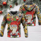 Christmas Hippie Santa Peace Love Style - 3D Hoodie