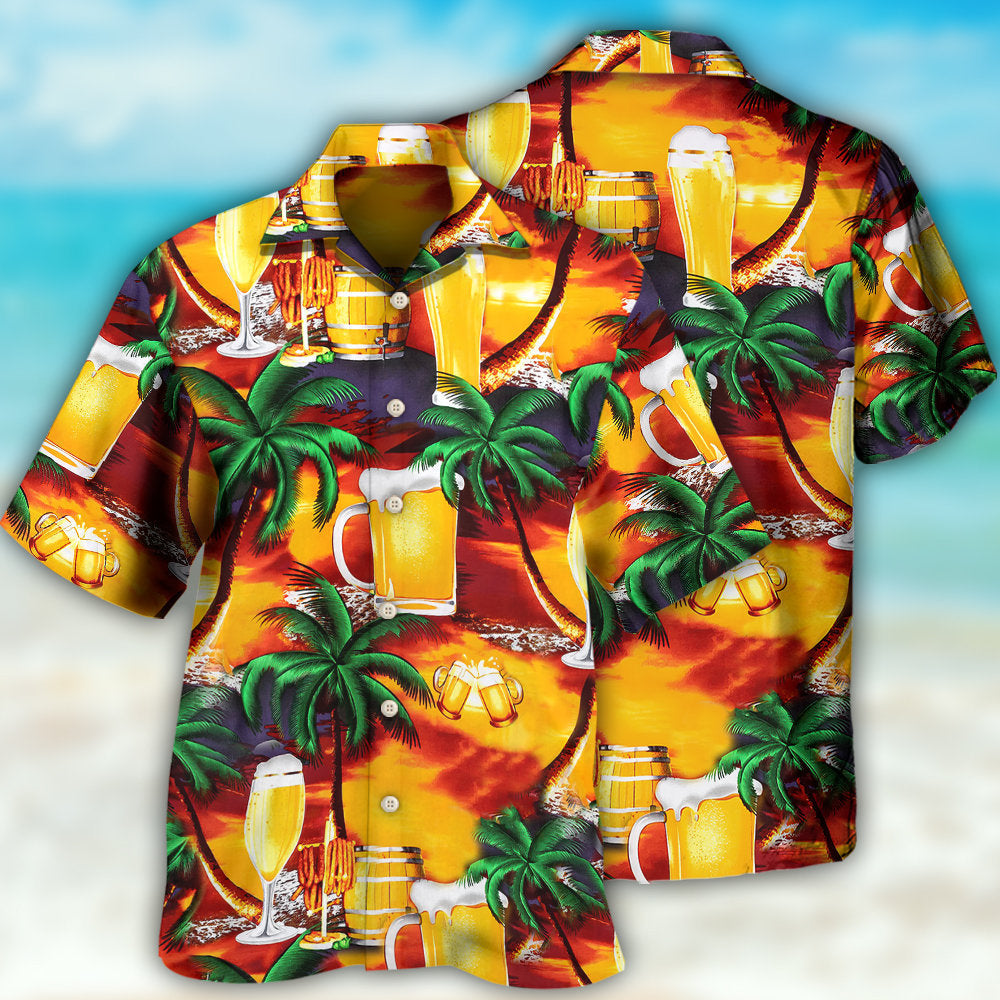 Beer In Paradise Tropical Vibes – Hawaiian Shirt