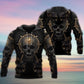 Golden Skull True King Quote Art – 3D Hoodie