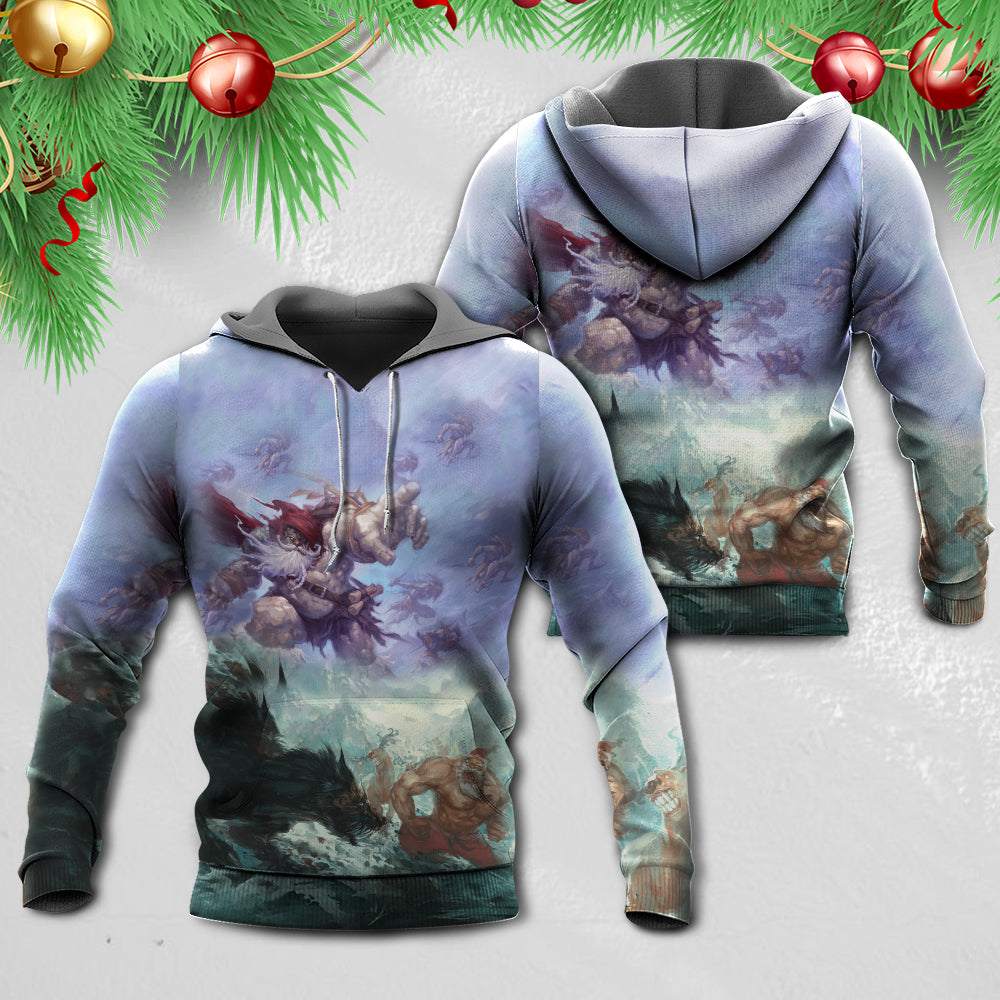 Santa Fantasy Battle Art - 3D Hoodie