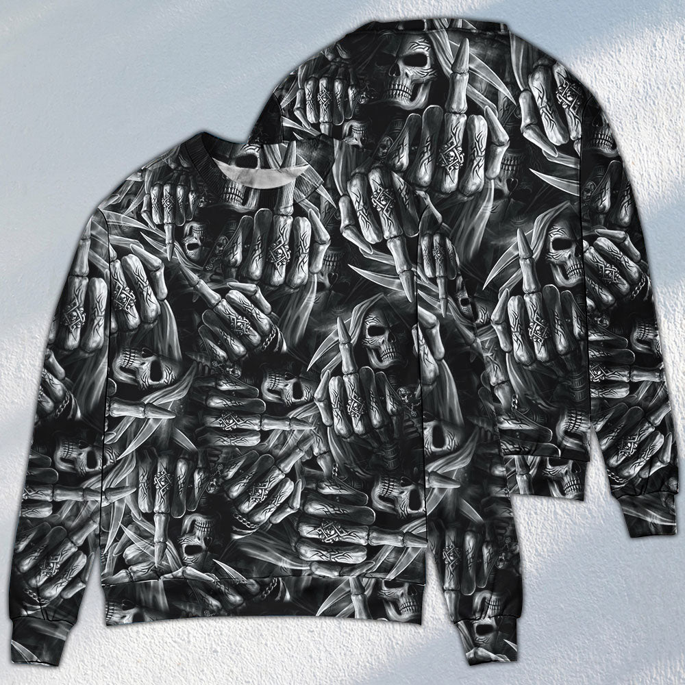 Skull Life Philosophy Dark Art – Sweater - Ugly Christmas Sweater