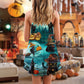 Halloween Black Cat Pumpkin Scary Style – Women's Summer Sleeveless V-Neck Camisole Dress