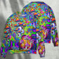Colorful Hippie Mushroom Trippy Art – Sweater - Ugly Christmas Sweater
