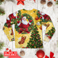 Christmas Tree Yellow Santa Claus - Pajamas Long Sleeve - Owls Matrix LTD