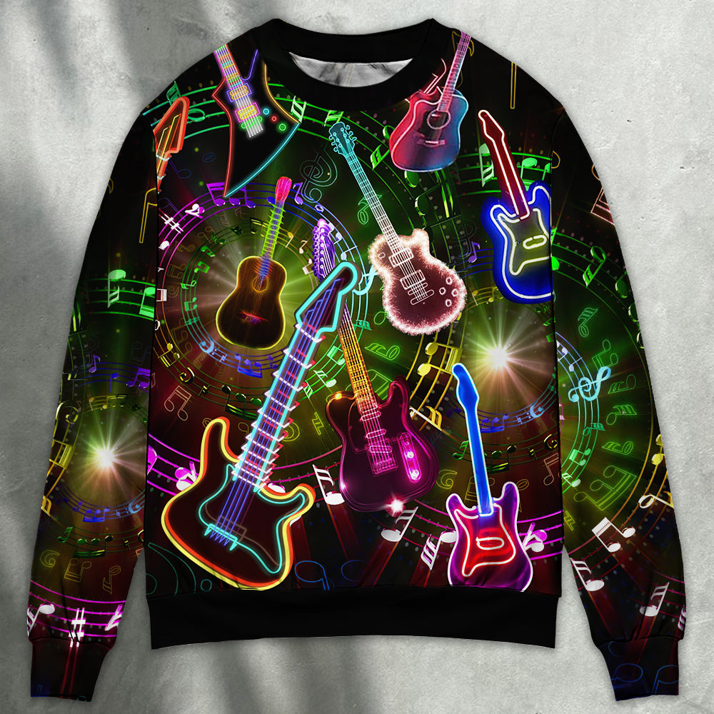 All You Need Is Guitar Music Style – Sweater - Ugly Christmas Sweater