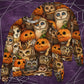 Halloween Owl Pumpkin Pattern Art – Sweater - Ugly Christmas Sweater