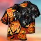 Halloween Wolf And Pumpkin Scary Art - Hawaiian Shirt