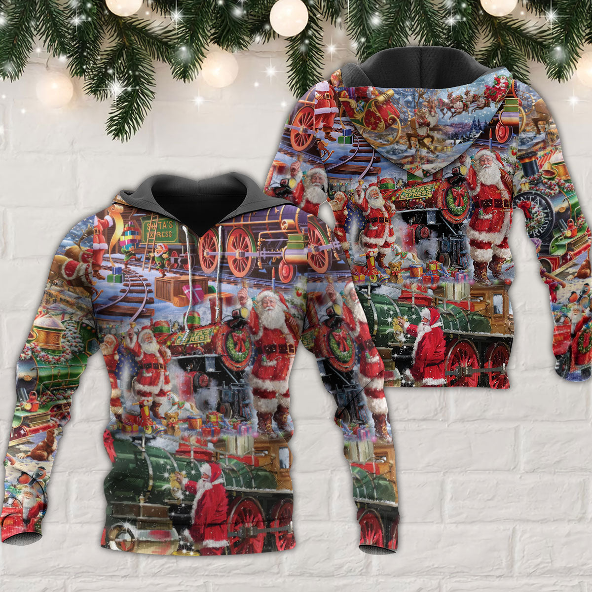 Christmas Joy Love Peace Family Quote – 3D Hoodie