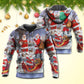 Funny Santa Xmas Coming Art - 3D Hoodie