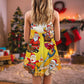 Funny Santa Beer Party – Women's Summer Sleeveless V-Neck Camisole Dress