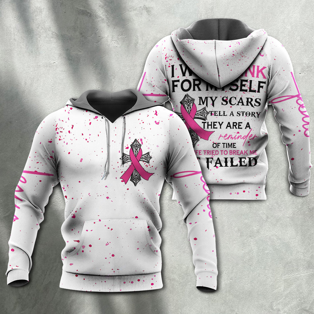 Breast Cancer Awareness Wear Pink Message - Hoodie