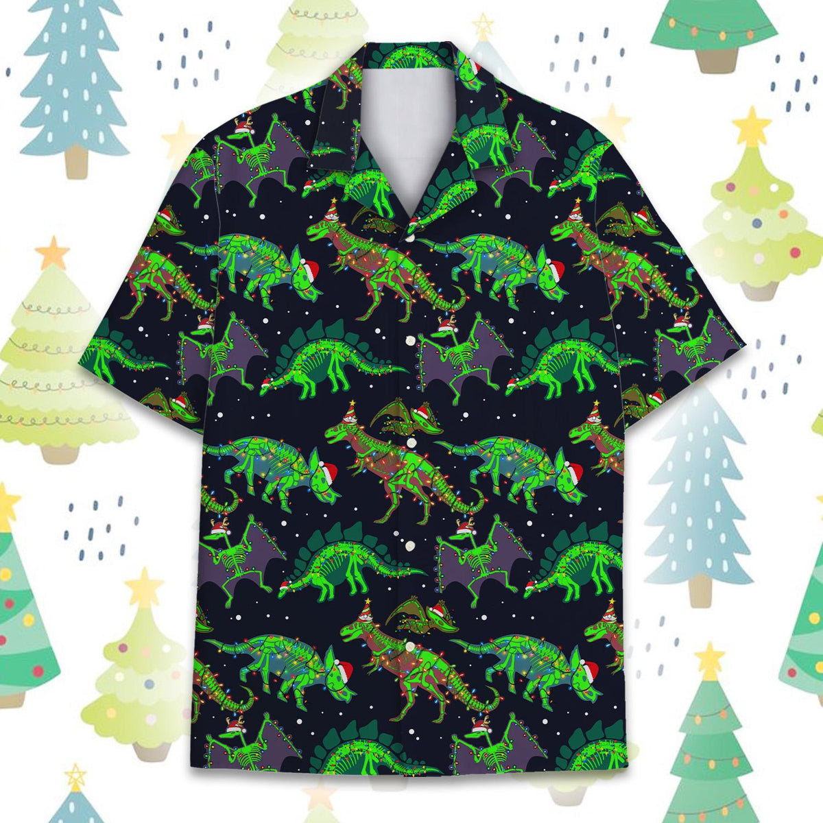 Funny Christmas Dinosaur Festive Holiday – Hawaiian Shirt