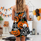 Halloween Skeleton Pumpkin Scary – Women's Summer Sleeveless V-Neck Camisole Dress