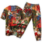 Christmas Santa Claus In Daily Life - Pajamas Short Sleeve - Owls Matrix LTD