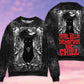 Black Cat Spooky Movie Night Style – Sweater - Ugly Christmas Sweater